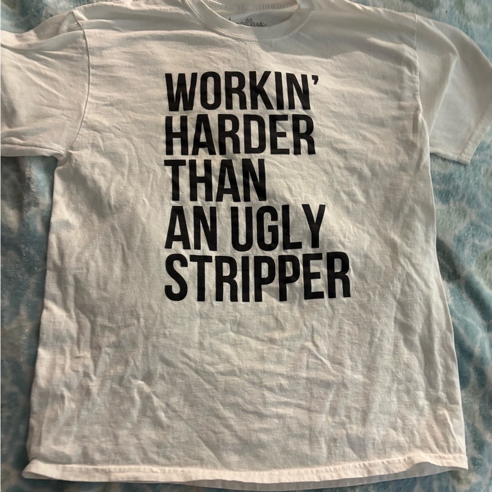 Threadless White Tee with Black Text